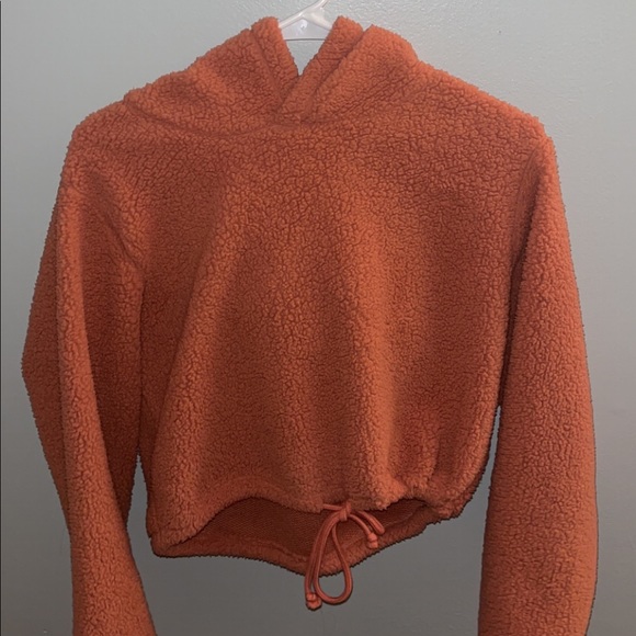 Peach Cropped Sweatshirt